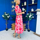 Dearbhla Banded Midi Dress Floral Coral