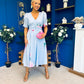 Dearbhla Banded Midi Dress Floral Blue