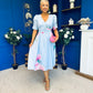 Dearbhla Banded Midi Dress Floral Blue