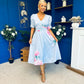 Dearbhla Banded Midi Dress Floral Blue