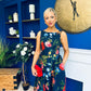 Grayson Detailed Midi Dress Floral Navy