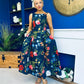 Grayson Detailed Midi Dress Floral Navy