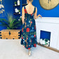 Grayson Detailed Midi Dress Floral Navy