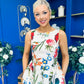 Grayson Detailed Midi Dress Floral Cream