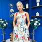 Grayson Detailed Midi Dress Floral Cream