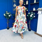 Grayson Detailed Midi Dress Floral Cream