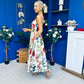 Grayson Detailed Midi Dress Floral Cream
