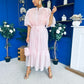 Nessa Frill Detail Occasion Dress Baby Pink