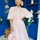 Nessa Frill Detail Occasion Dress Baby Pink