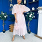 Nessa Frill Detail Occasion Dress Baby Pink