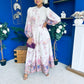 Martina Detailed Occasion Shirt Dress Floral Cream