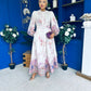 Martina Detailed Occasion Shirt Dress Floral Cream