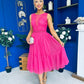 Kim Lace & Tulle Occasion Dress Fuchsia