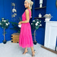 Kim Lace & Tulle Occasion Dress Fuchsia