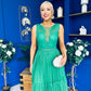 Kim Lace & Tulle Occasion Dress Emerald