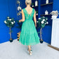 Kim Lace & Tulle Occasion Dress Emerald