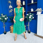 Kim Lace & Tulle Occasion Dress Emerald
