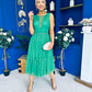 Kim Lace & Tulle Occasion Dress Emerald