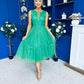Kim Lace & Tulle Occasion Dress Emerald
