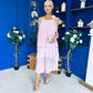 Portia Layered Chiffon Midi Dress Pink