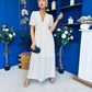 Addie Detailed Midi Dress Polka Cream