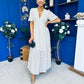 Addie Detailed Midi Dress Polka Cream