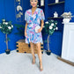 Linda Detailed Mini Dress Floral Purple