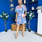 Linda Detailed Mini Dress Floral Purple