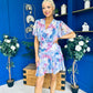 Linda Detailed Mini Dress Floral Purple