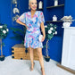 Linda Detailed Mini Dress Floral Purple