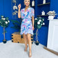 Linda Detailed Mini Dress Floral Purple