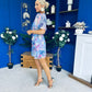 Linda Detailed Mini Dress Floral Purple