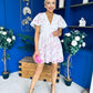 Alish Embroidered Mini Dress Floral White