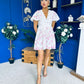 Alish Embroidered Mini Dress Floral White