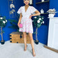 Alish Embroidered Mini Dress Floral White