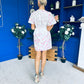 Alish Embroidered Mini Dress Floral White