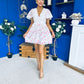 Alish Embroidered Mini Dress Floral White