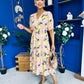 Phil Lemon Print Split Leg Midi Dress Pink