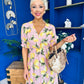 Phil Lemon Print Split Leg Midi Dress Pink