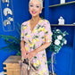 Phil Lemon Print Split Leg Midi Dress Pink