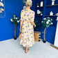 Phil Lemon Print Split Leg Midi Dress Pink