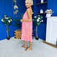 Hilda Striped Para Midi Dress Dress Coral