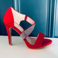 Geri Embellished Heels Red