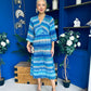 Hende Midi Dress Aztec Blue