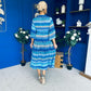 Hende Midi Dress Aztec Blue