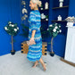 Hende Midi Dress Aztec Blue