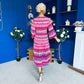 Hende Midi Dress Aztec Fuchsia