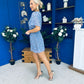 Terri Belted Mini Dress Floral Blue