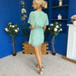 Triana Belted Mini Dress Floral Mint
