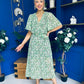 Frank Belted Midi Dress Floral Green